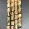Diaspro Verde (Riolite) Perline Forma Barilotto Liscio 10x14mm