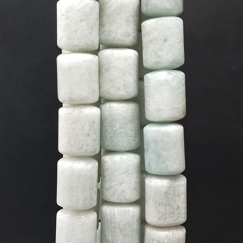 Amazzonite Braziliana Perline Forma Barilotto Liscio 10x13-14mm
