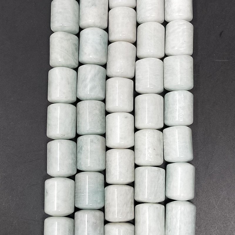 Amazzonite Braziliana Perline Forma Barilotto Liscio 10x13-14mm