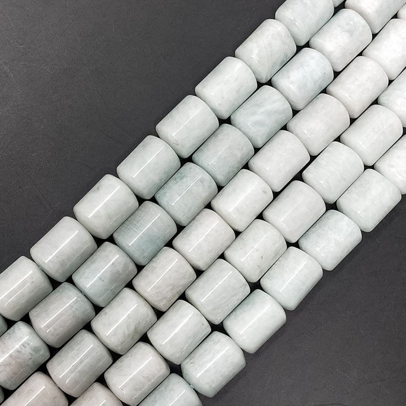 Amazzonite Braziliana Perline Forma Barilotto Liscio 10x13-14mm