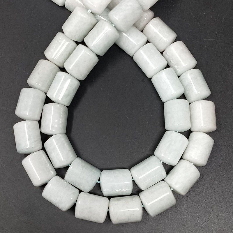 Amazzonite Braziliana Perline Forma Barilotto Liscio 10x13-14mm