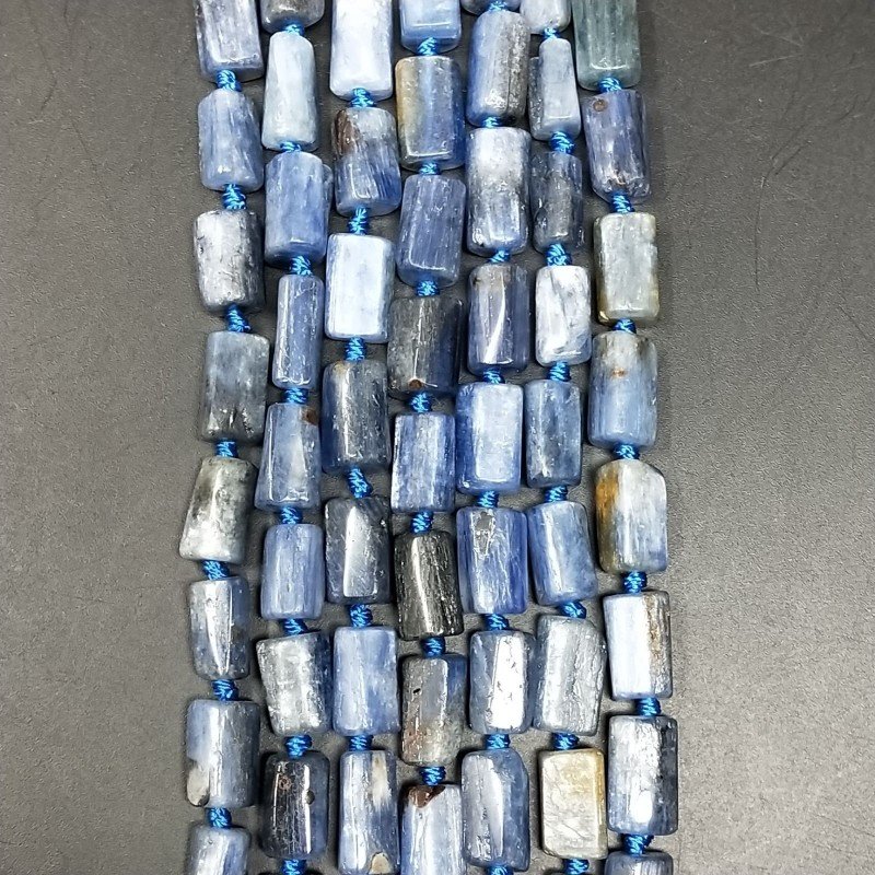 Cianite Perline Forma Cilindro Grezzo Liscio Irregolare 06-08X09X12mm