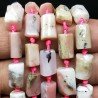 Opale Rosa Perline Forma Cilindro Grezzo Liscio Irregolare 06-08X09X12mm