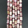 Opale Rosa Perline Forma Cilindro Grezzo Liscio Irregolare 06-08X09X12mm