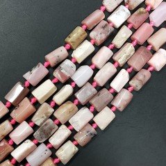 Opale Rosa Perline Forma Cilindro Grezzo Liscio Irregolare 06-08X09X12mm