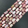 Opale Rosa Perline Forma Cilindro Grezzo Liscio Irregolare 06-08X09X12mm
