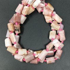 Opale Rosa Perline Forma Cilindro Grezzo Liscio Irregolare 06-08X09X12mm