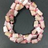 Opale Rosa Perline Forma Cilindro Grezzo Liscio Irregolare 06-08X09X12mm