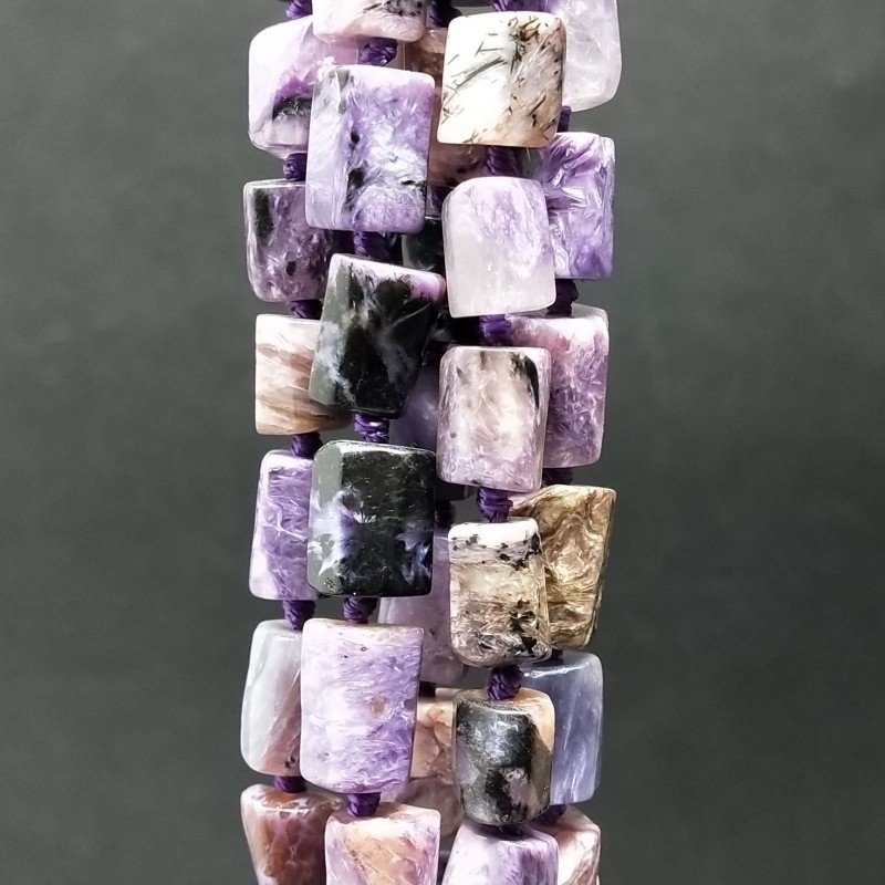 Sugilite Naturale in Perline Forma Cilindro Grezzo Liscio Irregolare 07X09X12mm
