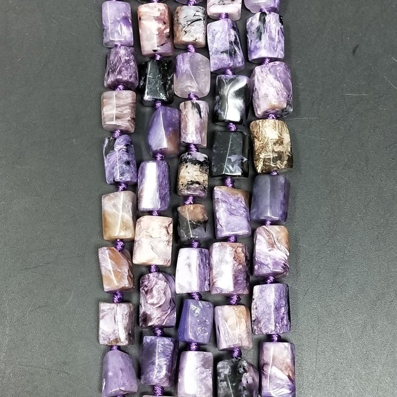 Sugilite Naturale in Perline Forma Cilindro Grezzo Liscio Irregolare 07X09X12mm