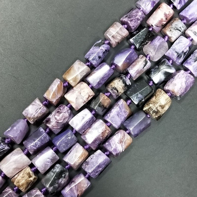 Sugilite Naturale in Perline Forma Cilindro Grezzo Liscio Irregolare 07X09X12mm