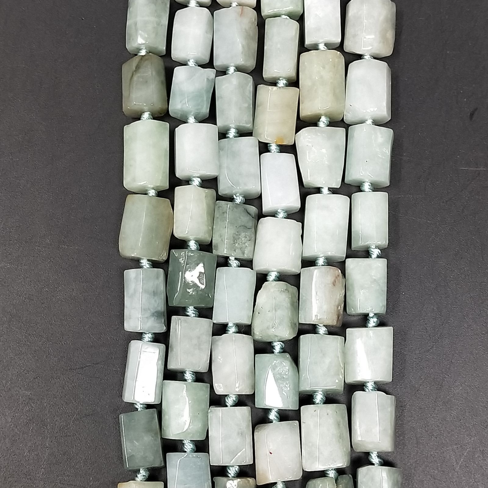 Acquamarina Berillo Grezzo Perline Forma Cilindro Grezzo Liscio Irregolare 06-08X09X12mm