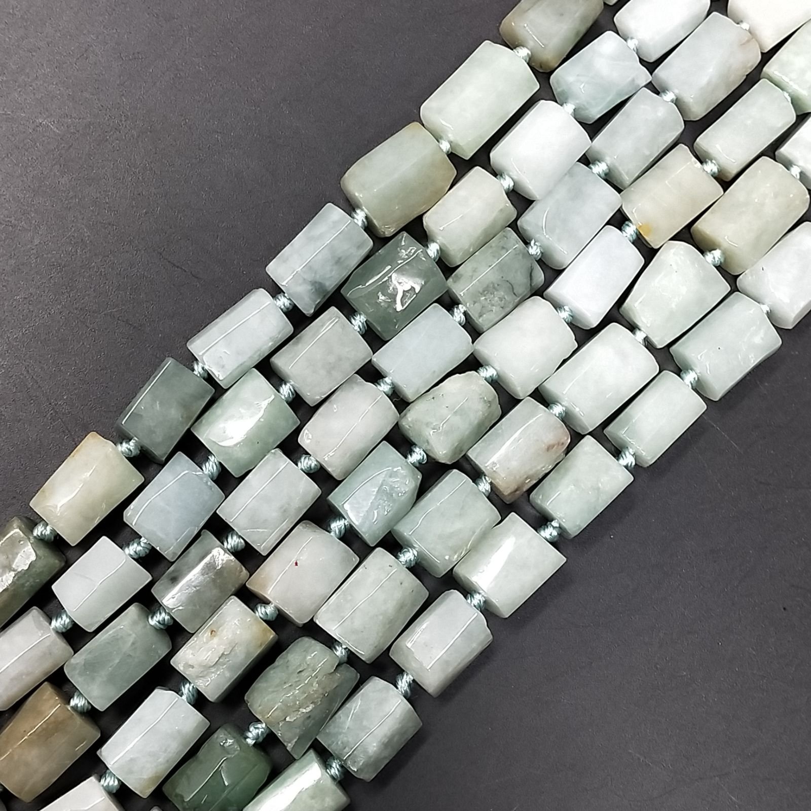 Acquamarina Berillo Grezzo Perline Forma Cilindro Grezzo Liscio Irregolare 06-08X09X12mm