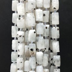 Labradorite Bianca Perline Forma Cilindro Grezzo Liscio Irregolare 06-08X9-12mm
