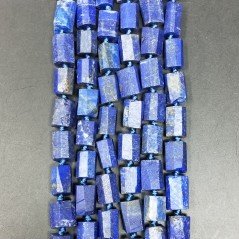 Lapis Lazuli Perline Forma Cilindro Grezzo Liscio Irregolare 06-08X09X12mm