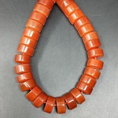 Corniola Rossa Perline Forma Cilindro Liscio 13X07mm