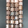 Pietra Di Luna Perline Forma Cilindro Sfaccettato Taglio Laser 12x10mm
