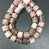 Pietra Di Luna Perline Forma Cilindro Sfaccettato Taglio Laser 12x10mm