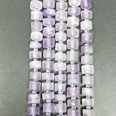 Ametista Rosa Di Francia Naturale in Perline Forma Rondelle Liscio Satinato Matte Foro Passante 08mm