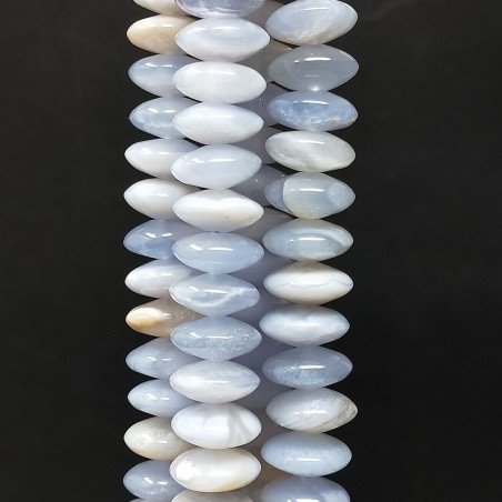 Calcedonio Naturale in Perline Forma Rondelle Dischio Liscio Foro Passante 12mm