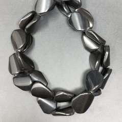 Agata Nera Perline Forma Elicoidale Sassi Liscio 14X18mm