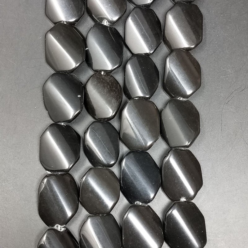 Agata Nera Perline Forma Elicoide Sassi Liscio 15X20mm