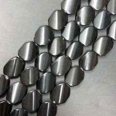 Agata Nera Perline Forma Elicoidale Sassi Liscio 15X20mm