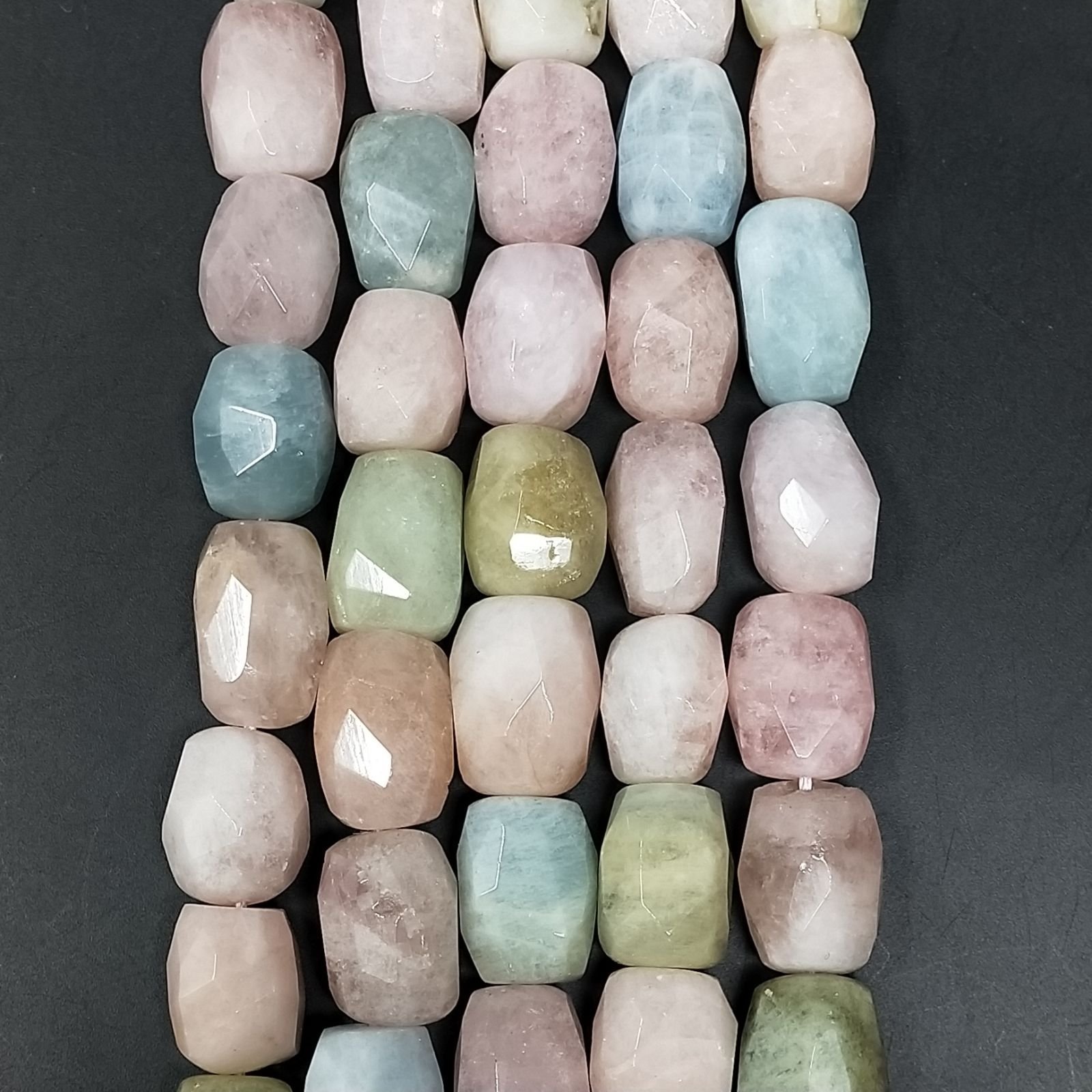 Acquamarina Multicolore (AA) Sassi Irregolari Sfaccettati 13X18mm
