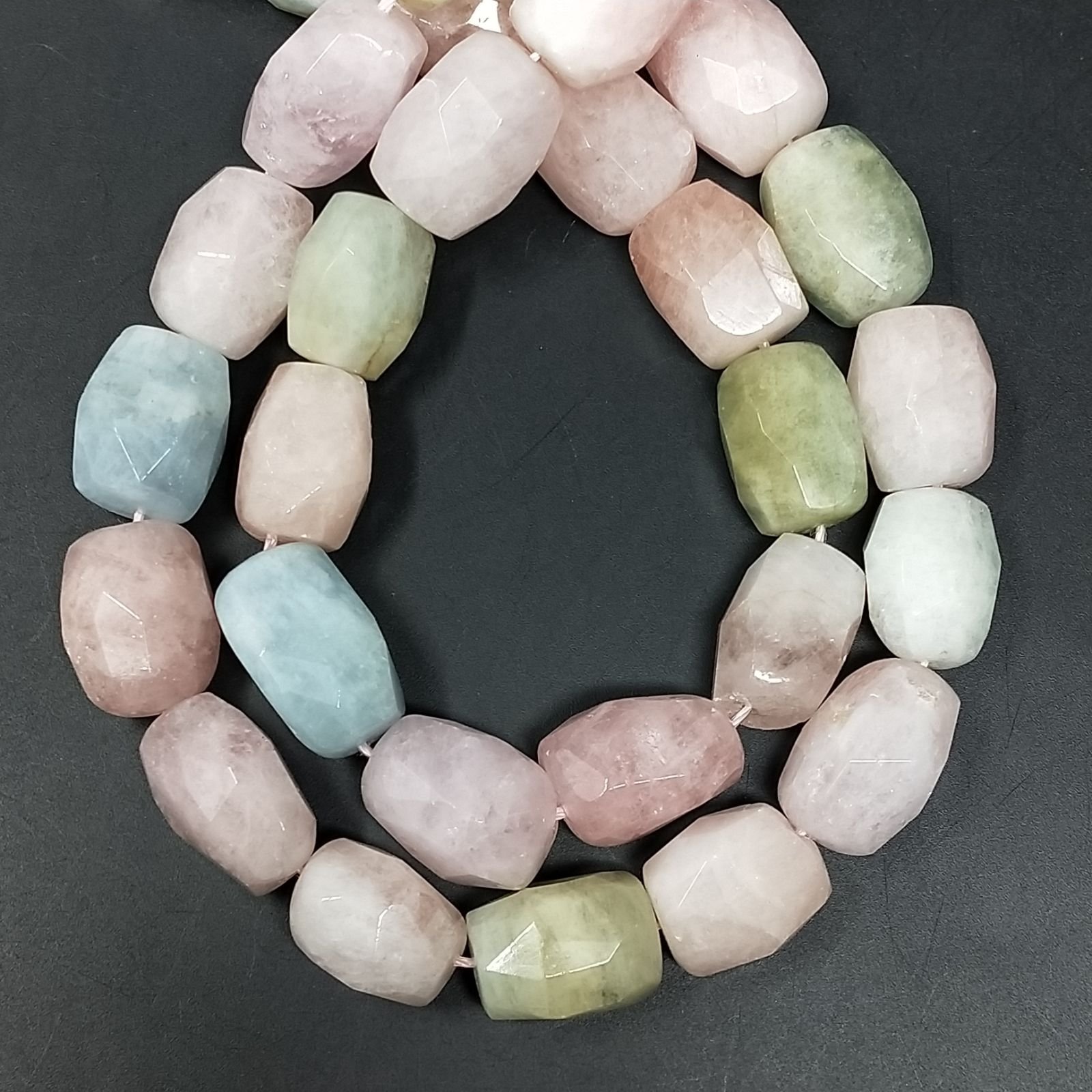 Acquamarina Multicolore (AA) Sassi Irregolari Sfaccettati 13X18mm