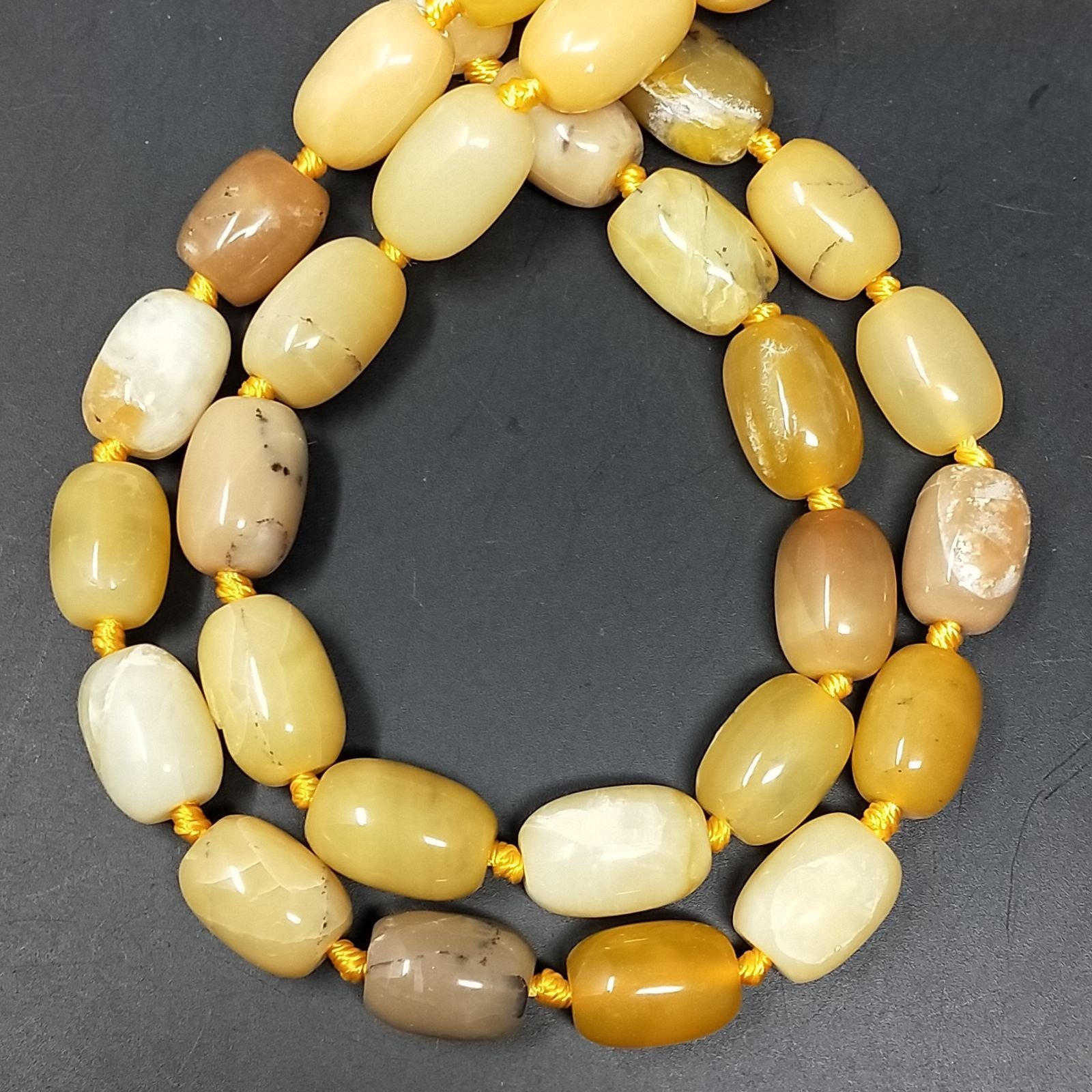 Opale Madagascar Perline Forma Barilotto Liscio 10x15mm