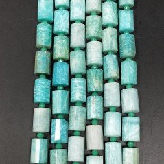 Amazzonte Russa Perline Forma Cilindro Sfaccettato Taglio Laser 10x14mm Amazzonte Russa Perline Forma Cilindro Sfaccettato Taglio Laser 10x14mm