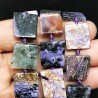 Sugilite Naturale Perline Forma Quadrato Piatto Grezzo Liscio Foro Passante 16-18mm