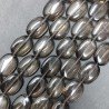 Quarzo Fume Naturale in Perline Forma Ovale Piatto Liscio Foro Passante 13X18mm