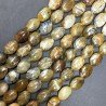 Opale Verde Madagascar Naturale in Perline Forma Ovale Piatto Liscio Foro Passante 10X14mm