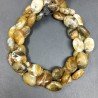 Opale Verde Madagascar Naturale in Perline Forma Ovale Piatto Liscio Foro Passante 10X14mm