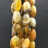 Opale Verde Madagascar Naturale in Perline Forma Ovale Piatto Liscio Foro Passante 08X12mm
