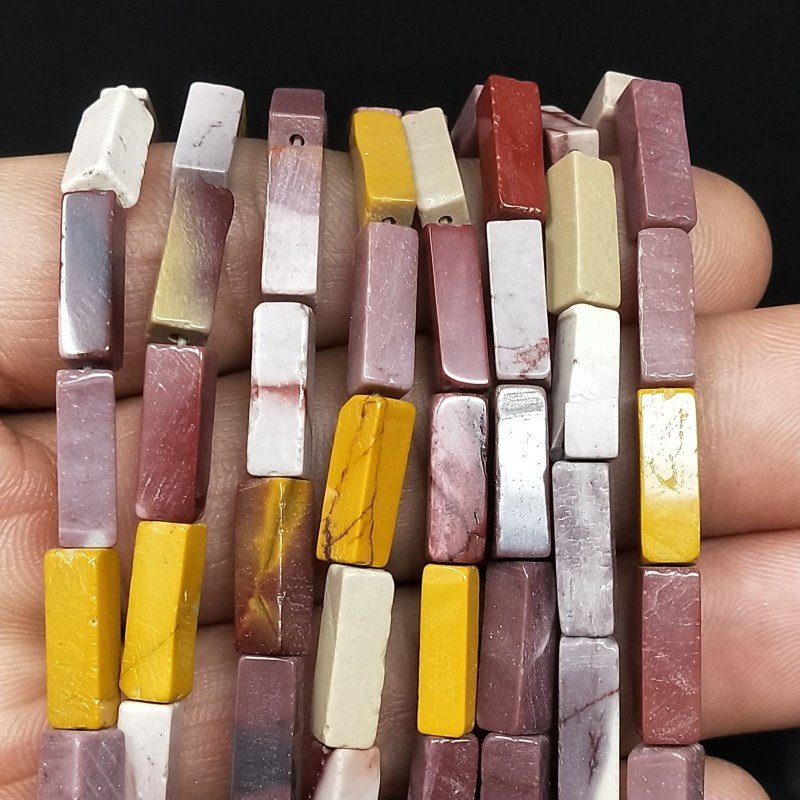 Mokaite Perline Forma Tubetti Liscio 04X13mm