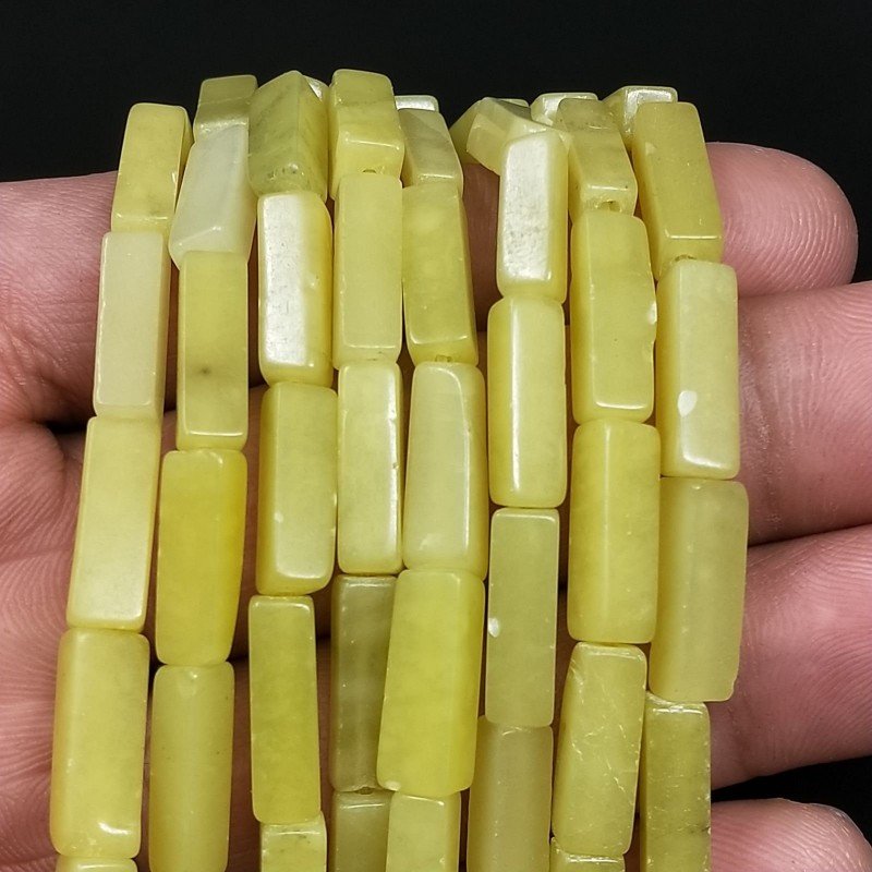Giada Oliva Perline Forma Cilindro Liscio 04X15mm