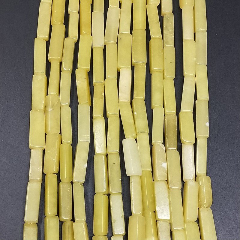 Giada Oliva Perline Forma Cilindro Liscio 04X15mm