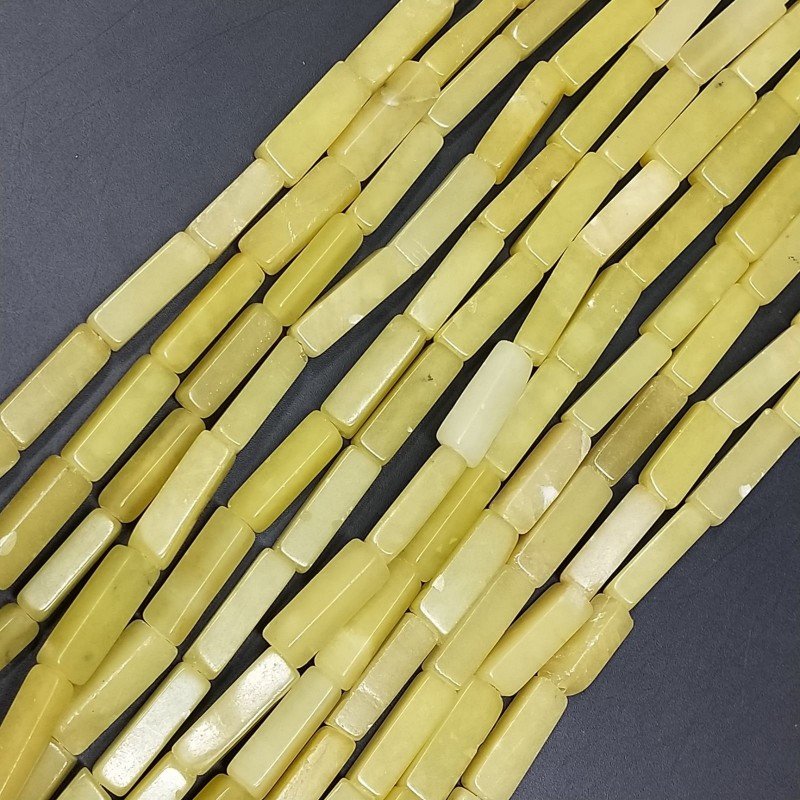 Giada Oliva Perline Forma Cilindro Liscio 04X15mm