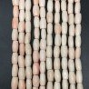 Corallo Bamboo Rosa Perline Forma Cilindro Liscio 07x12mm