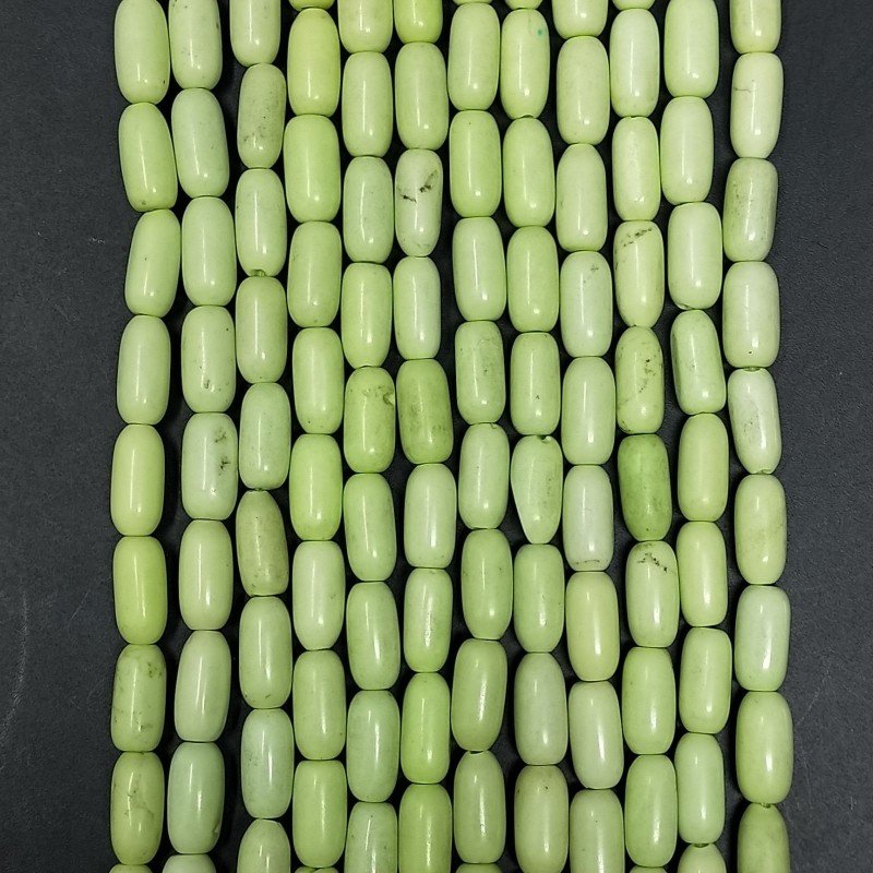 Aulite Verde Perline Forma Barilotto Liscio 05X10mm