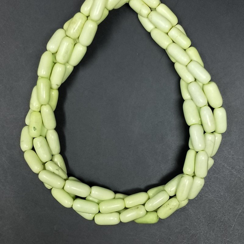 Aulite Verde Perline Forma Barilotto Liscio 05X10mm