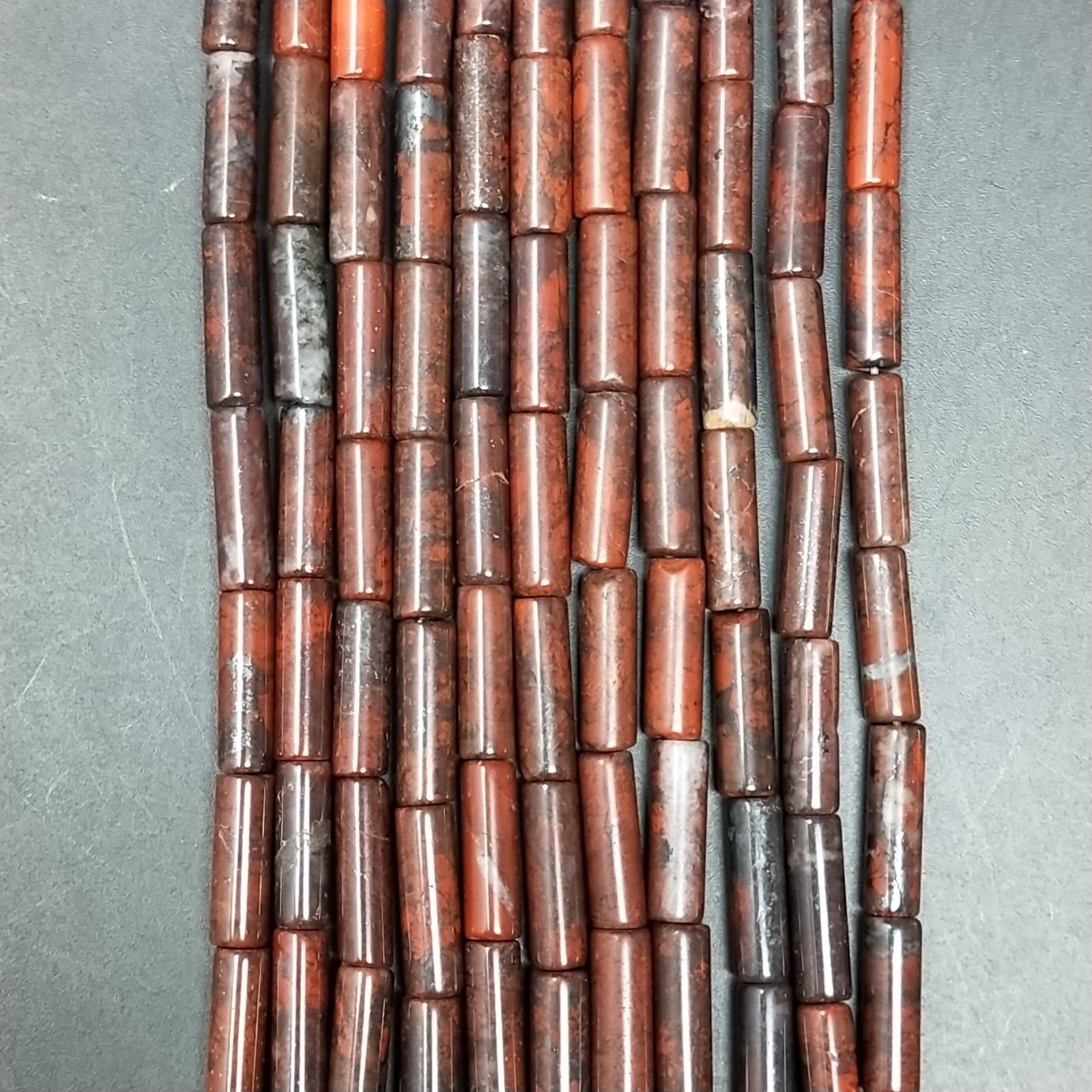 Eliotropio Perline Forma Barilotto Liscio 04X13mm