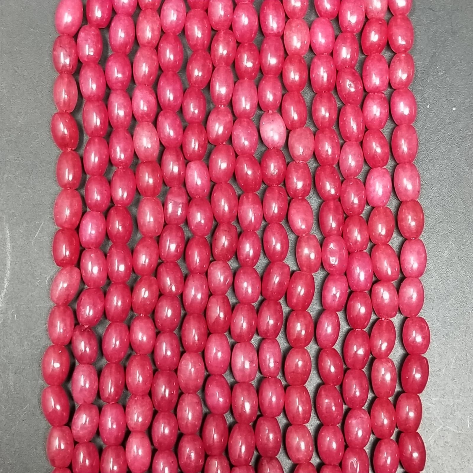 Giada Coreana Rubino Perline Forma Barilotto Liscio 04X06mm