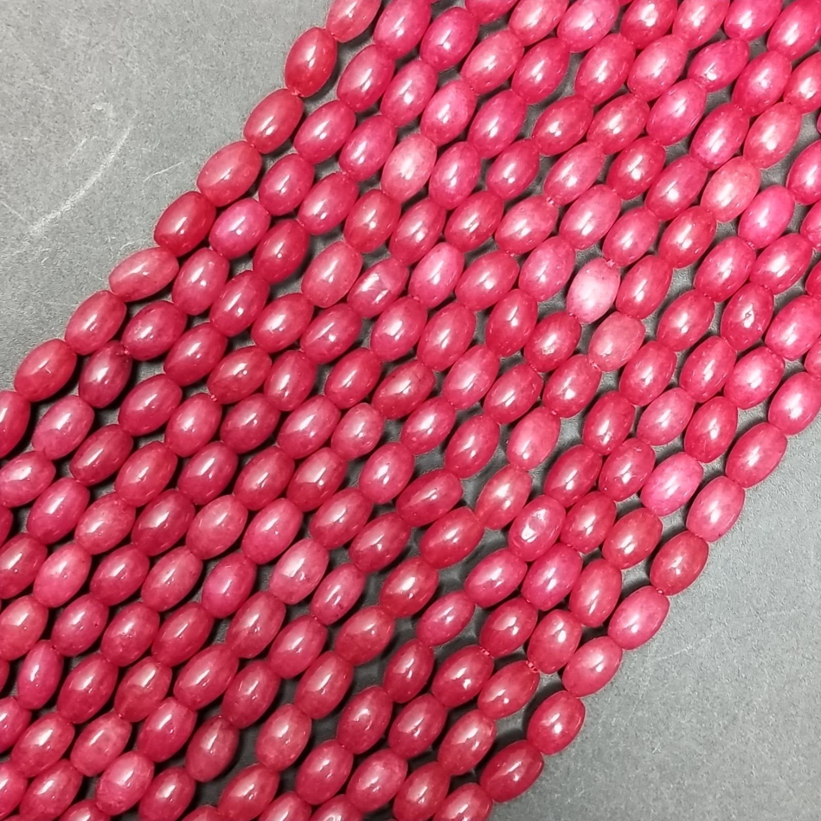 Giada Coreana Rubino Perline Forma Barilotto Liscio 04X06mm