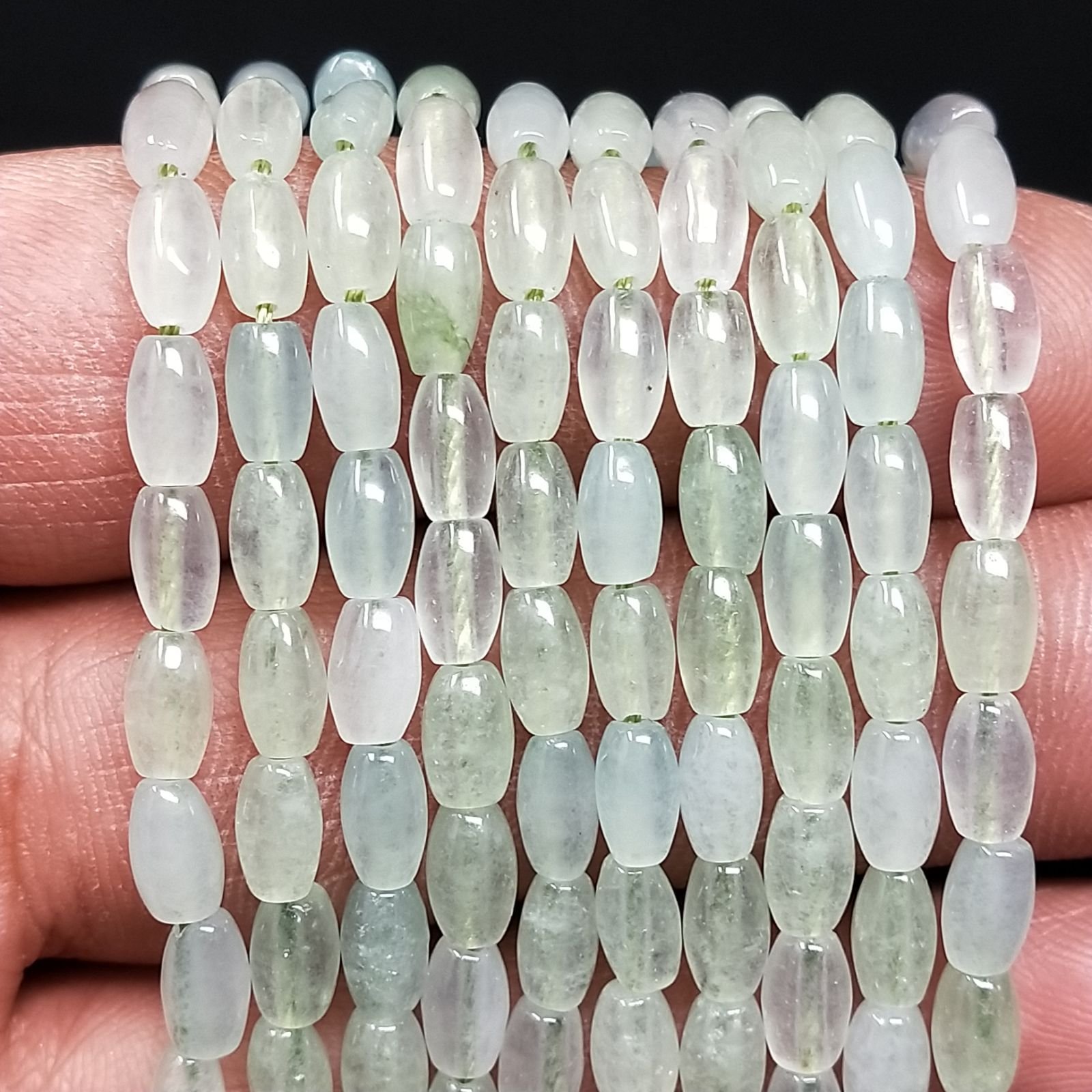 Giada Acquamarina Perline Forma Barilotto Liscio 04X06mm
