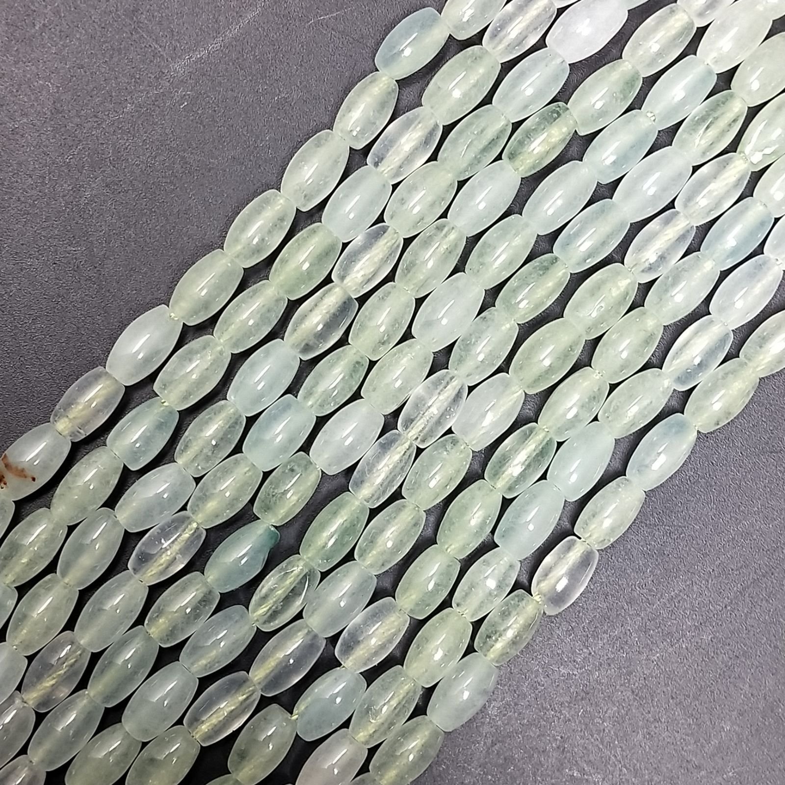 Giada Acquamarina Perline Forma Barilotto Liscio 04X06mm