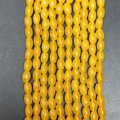 Giada Coreana Gialla Perline Forma Barilotto Liscio 04X06mm Giada Coreana Gialla Perline Forma Barilotto Liscio 04X06mm