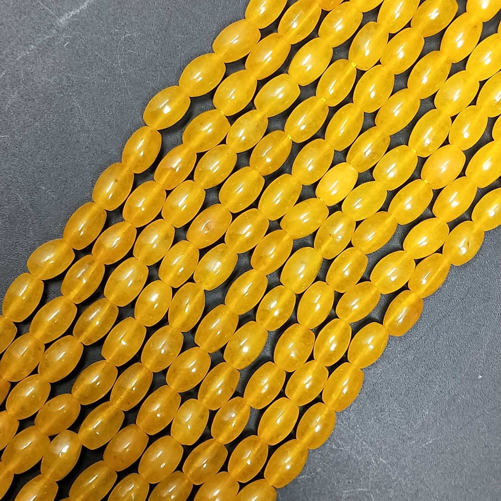 Giada Coreana Gialla Perline Forma Barilotto Liscio 04X06mm